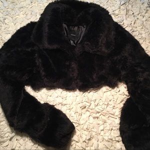 Forever 21 Faux fur (reFashioned) cropped coat